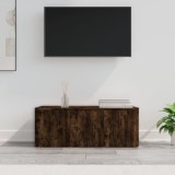 VidaXL Comodă TV, stejar fumuriu, 80x34x30 cm, lemn prelucrat