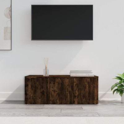 Gossi comoda tv, stejar fumuriu, 80x34x30 cm, lemn prelucrat foto