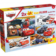 Puzzle de podea, Lisciani, Disney Cars, Maxi, 2 x 24 piese