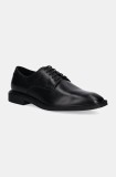 HUGO pantofi de piele Gryff barbati, culoarea negru, 50529049
