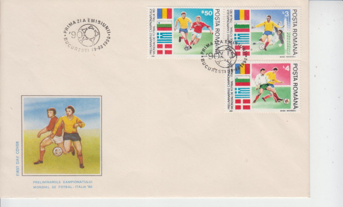 FDCR - Preliminariile Campionatului Mondial de fotbal Italia - LP1234 - an 1990