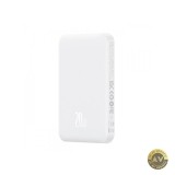 Baterie Externa Wireless Baseus Magnetic Mini 5000mAh 20W PD + FQI 1 x QI - 1 x USB-C Alba P10022107223-00