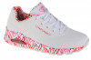 Pantofi pentru adidași Skechers Uno-Loving Love 155506-WRPK alb, 35.5, 36, 37, 37.5, 38, 38.5, 39 - 41