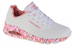 Pantofi pentru adidași Skechers Uno-Loving Love 155506-WRPK alb foto