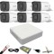 Sistem supraveghere video Hikvision 6 camere de exterior 5MP Turbo HD SafetyGuard Surveillance