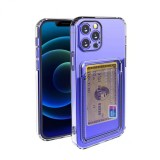 Husa protectie flippy cu suport card compatibila cu apple iphone 12 transparent