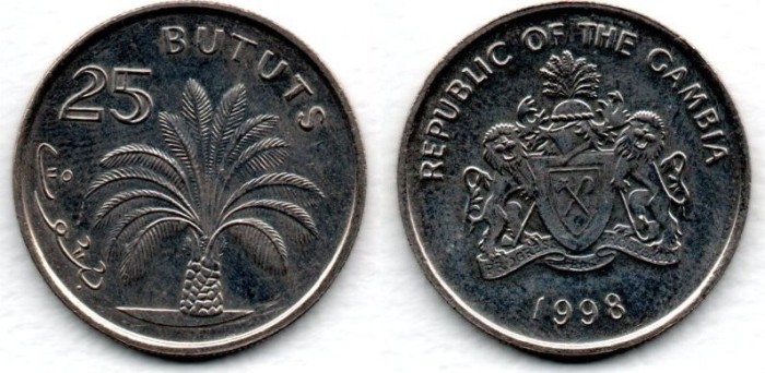 Gambia 1998 - 25 bututs UNC