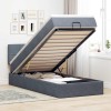 VidaXL Cadru de pat otoman cu saltea catifea gri &icirc;nchis 90x200cm 3311748