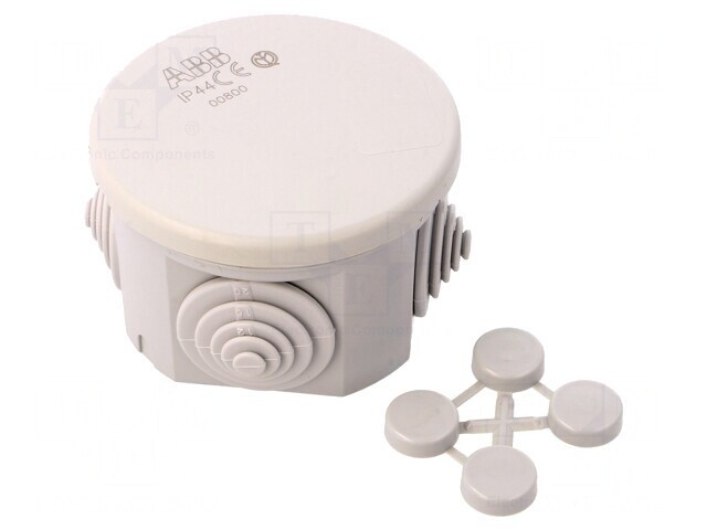 Carcasă Conexiuni Perete IP44 Gri 66mm