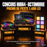 Concurs HUB64 Octombrie 2026 | Inscriere Automata la Achizitii | Peste 1400 Lei in Premii Electronice | Extragere 5 Noiembrie
