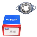 Lagar cu rulment SKF Fytb 45 TF, carcasa cu flansa ovala, 2 gauri de montaj, sustinere arbore