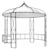 VidaXL Pavilion, alb, 300 x 290 cm, rotund