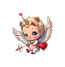 Sticker decorativ Ingeras, Multicolor, 56 cm, 3526ST foto