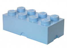 Cutie depozitare LEGO 2x4 - Albastru deschis foto