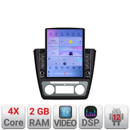 Navigatie Skoda Yeti 2009-2014 K-YETI ecran tip TESLA 9.7&quot; cu Android Radio Bluetooth Internet GPS WIFI 2+32 DSP Quad CarStore Technology