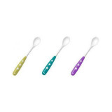 Cumpara ieftin Set 2 lingurite, Nuk, Ergonomice, Cu maner lung, Antiderapante, Verde