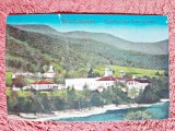 Carte postala Baile Calimanesti, Manastirea Cozia, perioada interbelica