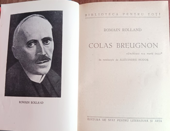 myh 532f - BPT - Romain Rolland - Colas Breugnon - ed 1955