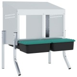 Cumpara ieftin Cuibar pentru gaini cu 2 compartimente si picioare, otel galvanizat