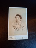 Fotografie tip CDV Portret Femeie , Bucuresti - L.Waisman