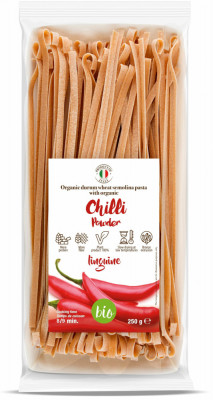 Paste linguine BIO din grau dur si ardei iute Tradizioni Padane foto