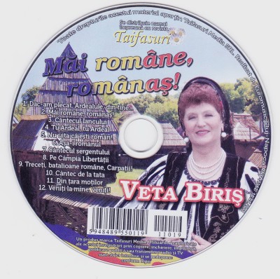 CD Populara: Veta Biriș &amp;ndash; Măi rom&amp;acirc;ne, rom&amp;acirc;naș ( original, ca nou ) foto