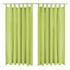 VidaXL Draperii micro-satin cu bride, 2 buc, 140 x 245 cm, verde 132224