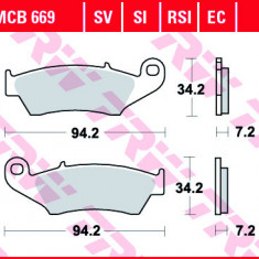 Set placute frana TRW MCB669SI – Gas Gas EC – Honda CR – XLR – XR - CRF - Kawasaki KX – KLX – Yamaha WR 125-750cc