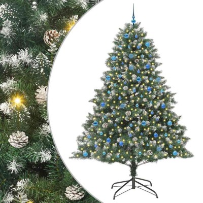vidaXL Brad de Crăciun artificial cu 300 LED Verde 160 x 160 x 240 cm 3395264 foto