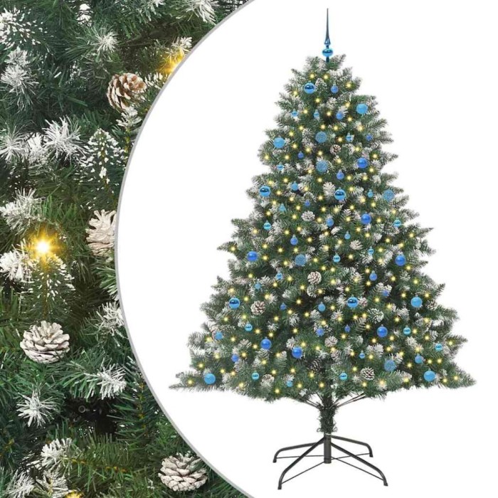 vidaXL Brad de Crăciun artificial cu 300 LED Verde 160 x 160 x 240 cm 3395264