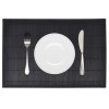 Naproane de bambus 30 x 45 cm, negru, 6 buc.