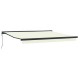 Copertina retractabila, crem, 4x3 m, textil si aluminiu