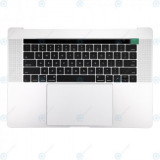 Tastatură SUA-Engleză cu ansamblu carcasa superioară argintie pentru MacBook Pro Touch 15 2016 - 2017 (A1707)