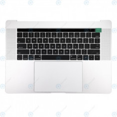 Tastatură SUA-Engleză cu ansamblu carcasa superioară argintie pentru MacBook Pro Touch 15 2016 - 2017 (A1707)