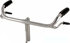 Ghidon Bici &quot;R&quot;, otel, latime 480mm, &Oslash;22.2, culoare argintiu, cu manete de frana Cod:484000180RM
