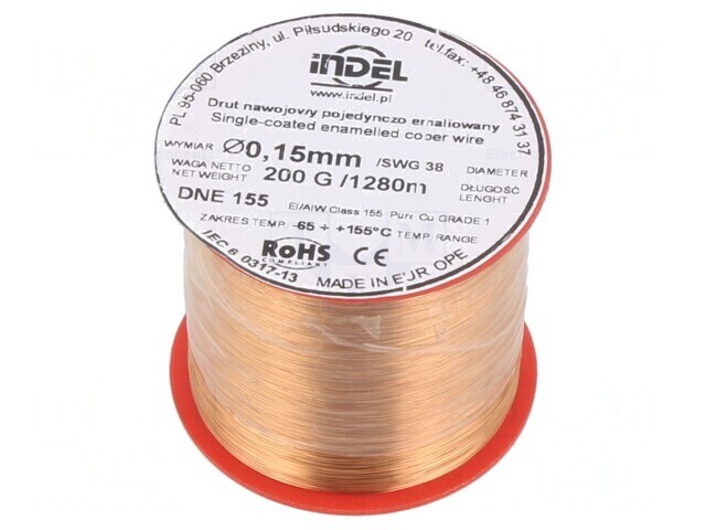 S&acirc;rmă Emailată Cupru 0.15mm 0.2kg