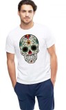 Tricou barbati alb - Sugar Skull Colorful - XL, THEICONIC