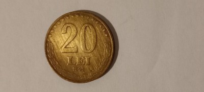 Moneda 20 lei 1992 cu chipul lui Stefan cel Mare foto