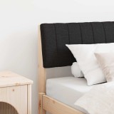 vidaXL Tăblie tapițată Negru 80 cm Lemn de pin masiv 879256