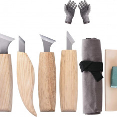 Set de unelte pentru sculptură Wd+mănuși rezistente la tăiere, cuțit cu cârlig p