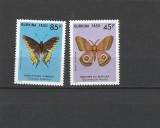 BURKINA FASO 1988 FAUNA INSECTE FLUTURI, Nestampilat
