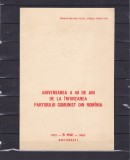 ROMANIA 1961 LP 518 LP 519 - 40 ANI INFIINTAREA P.C.R. CARNET FILATELIC FDC, Stampilat