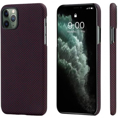 Husa pentru Apple iPhone 11 Pro Max, Pitaka, MagEZ Car Plain, Neagra KI1104M foto