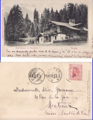 Sinaia-Curtea Regala Sinaia-Peles, Pavilionul de vanatoare -clasica, embosata foto