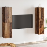 vidaXL Set comodă TV 4 pcs Lemn vechi 30.5 x 30 x 60 cm Lemn compozit