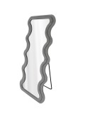 Cumpara ieftin Oglinda podea rama catifea gri 66 x 160 cm
