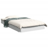 VidaXL Cadru de pat, alb, 100x200 cm, lemn prelucrat