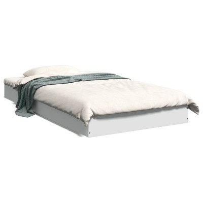 Cadru de pat, alb, 100x200 cm, lemn prelucrat GartenMobel Dekor foto
