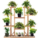 Stand de flori din lemn cu 15 etajere suport GA200, 119x120cm Household NewTrend