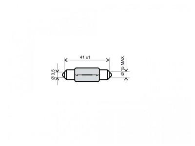 Bec far moto sofit, 6V 15W, RMS foto